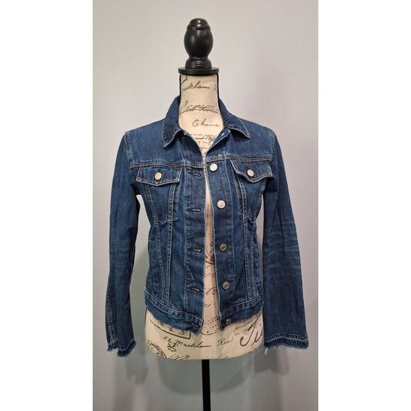 EUC Rag & Bone Dark Denim Jean Jacket/Sz. XXSmall - Picture 1 of 7